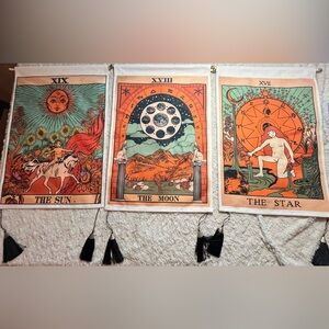 The sun the moon and the stars tarot cloth art flags